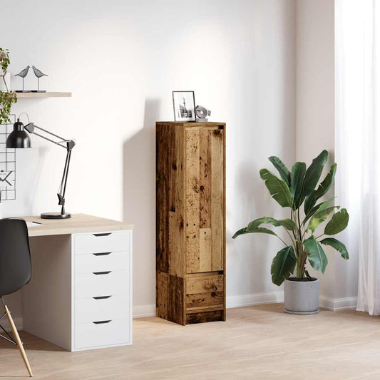 Highboard gammelt tre 29,5x34x119,5 cm konstruert tre