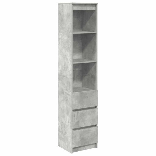 Høybord betonggrå 37,5x35x180 cm konstruert tre