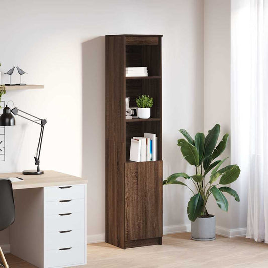 Høybord brun eik 37,5x35x180 cm konstruert tre