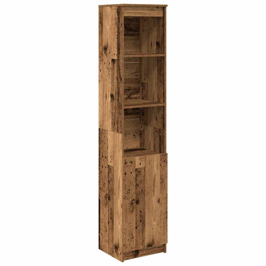 Highboard gammelt tre 37,5x35x180 cm konstruert tre