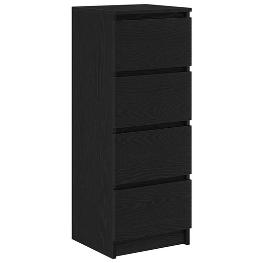 Skjenk svart eik 37,5x35x99 cm konstruert tre