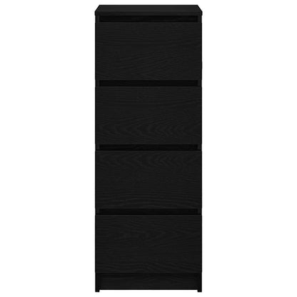 Skjenk svart eik 37,5x35x99 cm konstruert tre