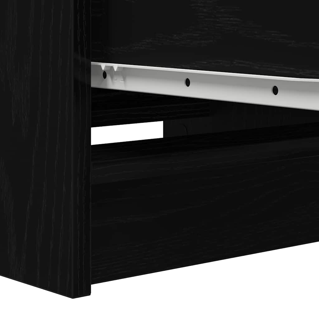 Skjenk svart eik 37,5x35x99 cm konstruert tre