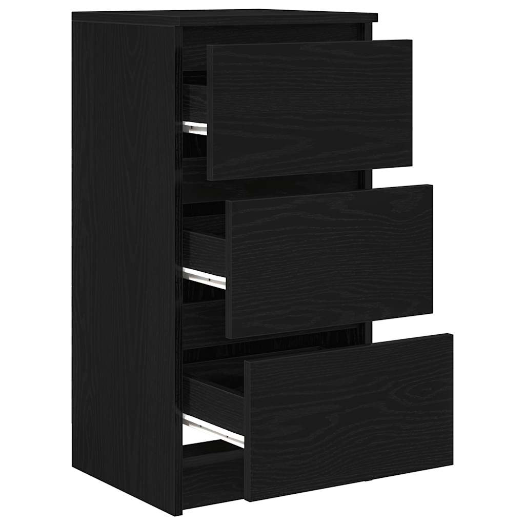Skjenk svart eik 37,5x35x76 cm konstruert tre