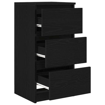 Skjenk svart eik 37,5x35x76 cm konstruert tre