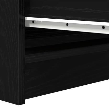 Skjenk svart eik 37,5x35x76 cm konstruert tre