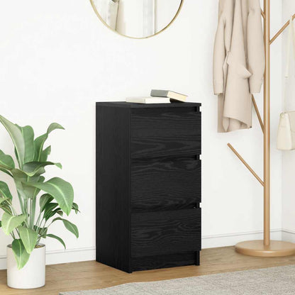 Skjenk svart eik 37,5x35x76 cm konstruert tre