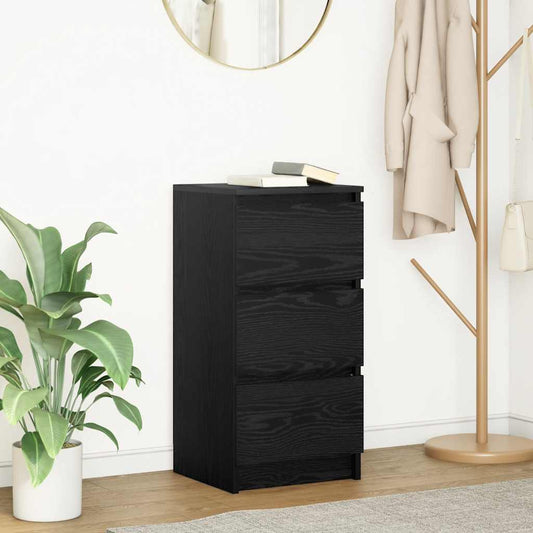 Skjenk svart eik 37,5x35x76 cm konstruert tre