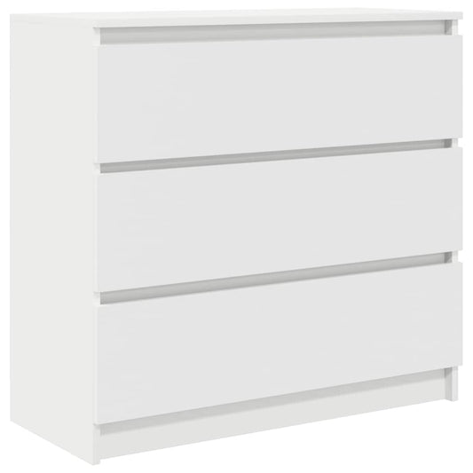 Skjenk hvit 80x35x76 cm konstruert tre