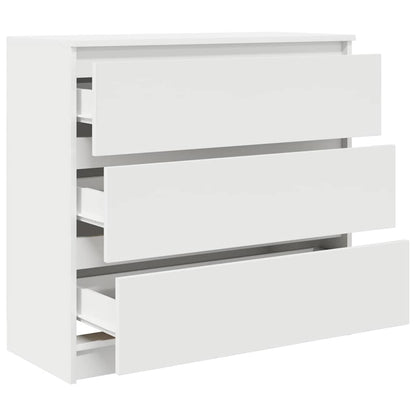 Skjenk hvit 80x35x76 cm konstruert tre