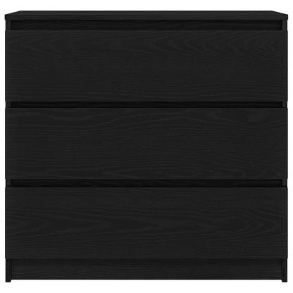 Skjenk svart eik 80x35x76 cm konstruert tre