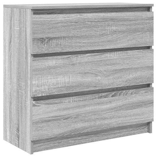 Skjenk grå sonoma 80x35x76 cm konstruert tre