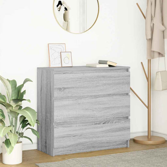 Skjenk grå sonoma 80x35x76 cm konstruert tre