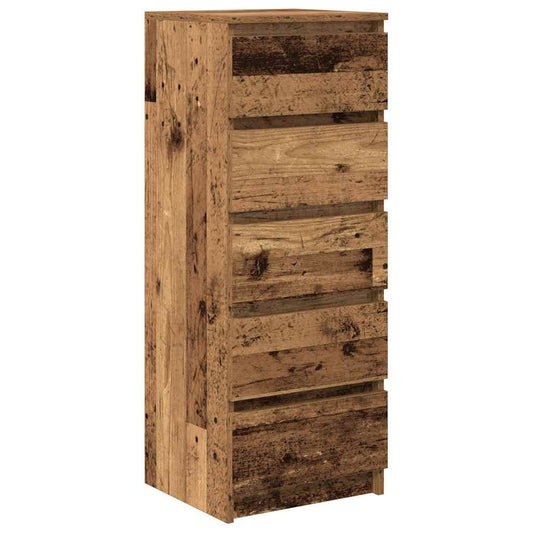 Skjenk med skuffer gammelt tre 37,5x35x99 cm konstruert tre