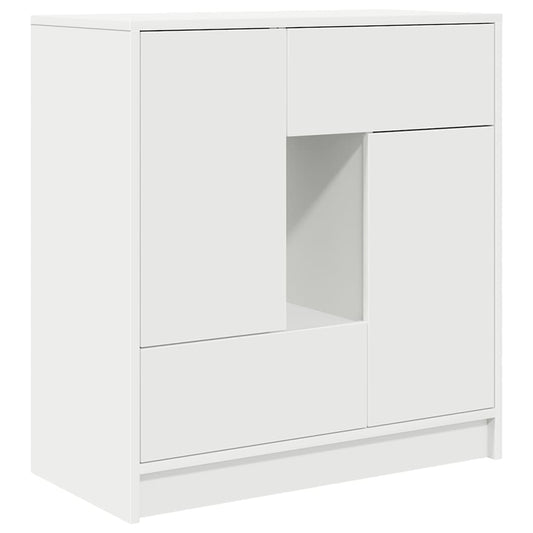 Skjenk med skuffer og dører hvit 70,5x34x74,5 cm