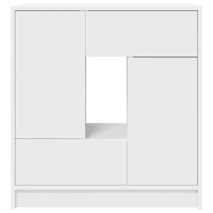 Skjenk med skuffer og dører hvit 70,5x34x74,5 cm