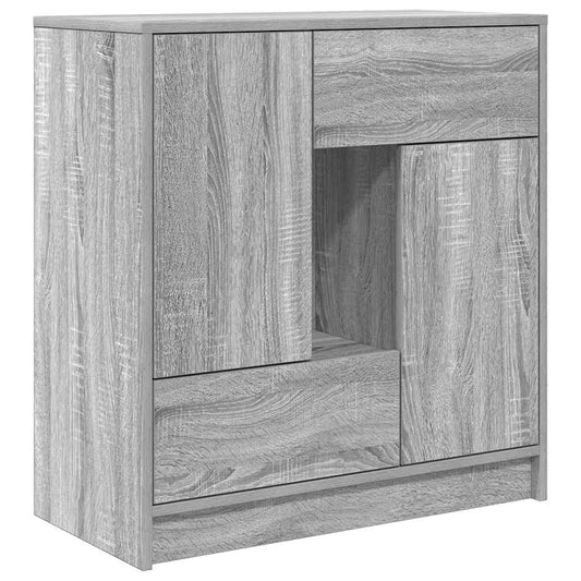 Skjenk med skuffer og dører grå sonoma 70,5x34x74,5 cm