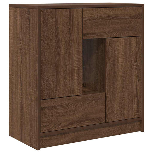 Skjenk med skuffer og dører brun eik 70,5x34x74,5 cm