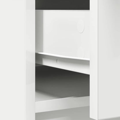 Skjenk med skuffer og dører hvit 73x31x90 cm