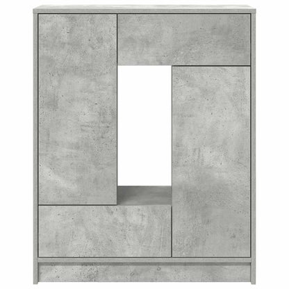 Skjenk med skuffer og dører betonggrå 73x31x90 cm