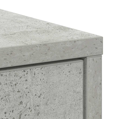Skjenk med skuffer og dører betonggrå 73x31x90 cm