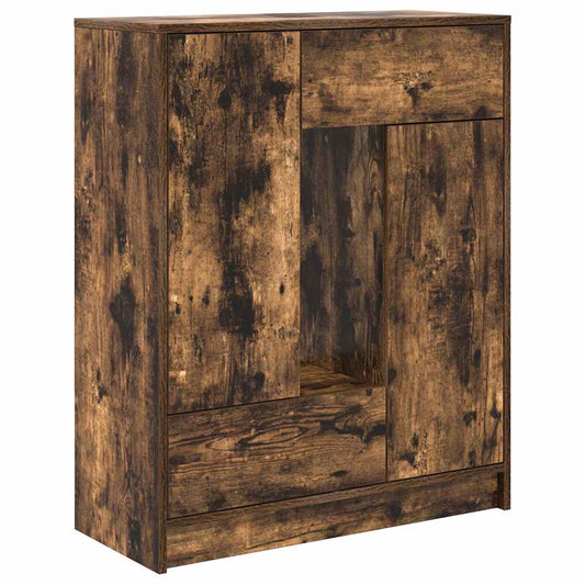 Skjenk med skuffer og dører røkt eik 73x31x90 cm