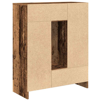 Skjenk med skuffer og dører gammelt tre 73x31x90 cm