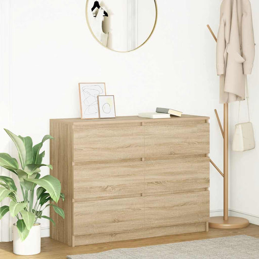 Skjenk sonoma eik 100x35x76 cm konstruert tre