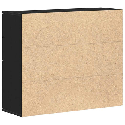 Skjenk svart eik 91x29,5x75 cm konstruert tre