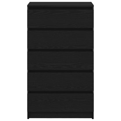 Kommode svart eik 60x36x103 cm konstruert tre