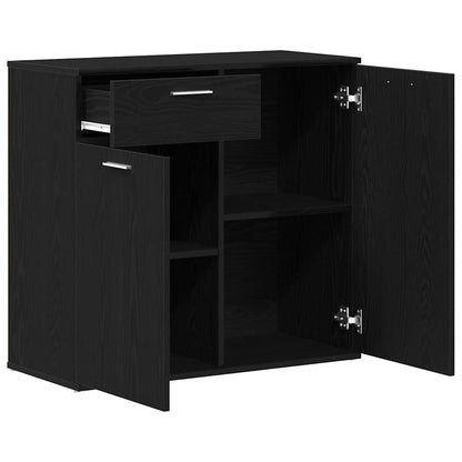 Skjenk svart eik 80x36x75 cm konstruert tre