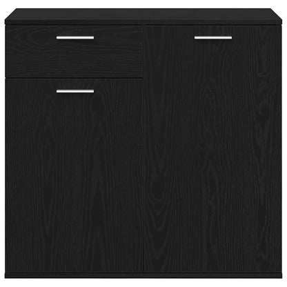 Skjenk svart eik 80x36x75 cm konstruert tre