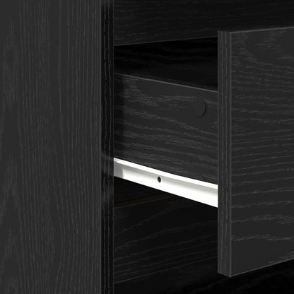 Skjenk svart eik 70x41x75 cm konstruert tre