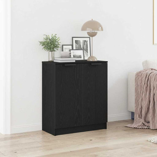 Sideboard Svart Eik 60x30x70 cm Konstruert Tre