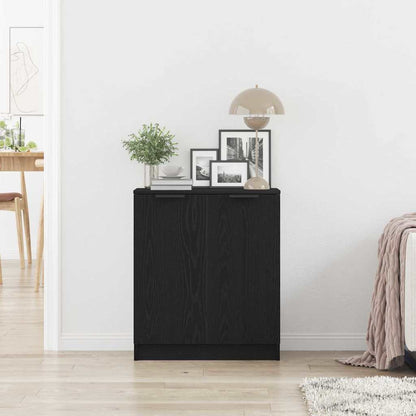Sideboard Svart Eik 60x30x70 cm Konstruert Tre