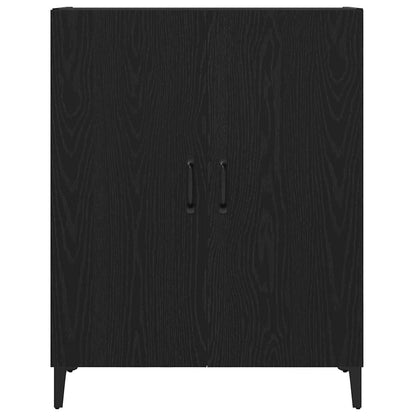 Skjenk svart eik 69,5x34x90 cm konstruert tre