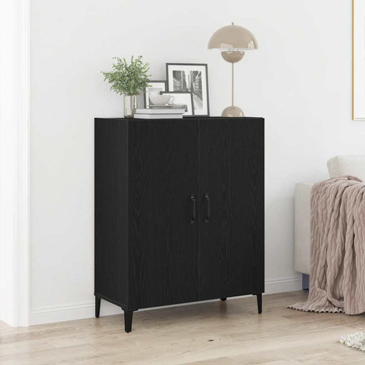 Skjenk svart eik 69,5x34x90 cm konstruert tre