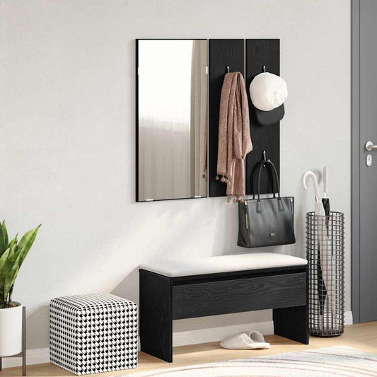Gangmøbelsett 4 pcs Svart eik 80 x 30.5 x 40 cm Konstruert tre