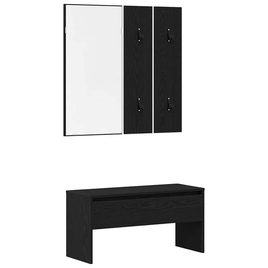 Gangmøbelsett 4 pcs Svart eik 80 x 30.5 x 40 cm Konstruert tre