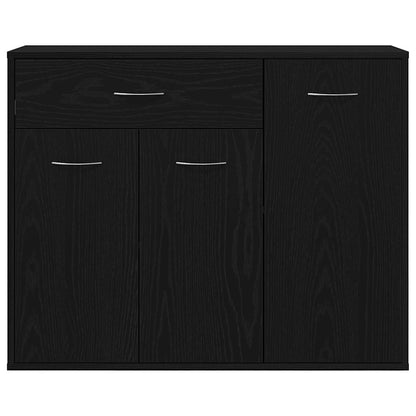 Skjenk svart eik 88x30x70 cm konstruert tre
