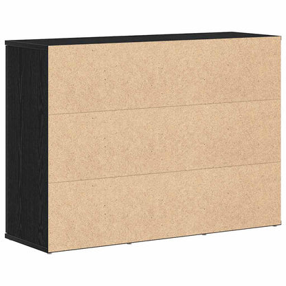 Skjenk svart eik 91x29,5x65 cm konstruert tre