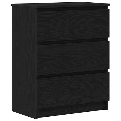 Skjenk svart eik 60x35x76 cm konstruert tre