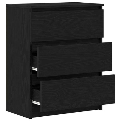Skjenk svart eik 60x35x76 cm konstruert tre