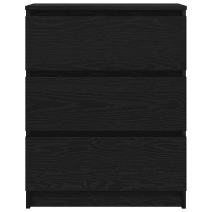 Skjenk svart eik 60x35x76 cm konstruert tre