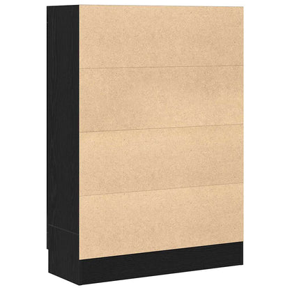 Bokhylle i Svart Eik 82,5x30,5x115 cm i Konstruert Tre