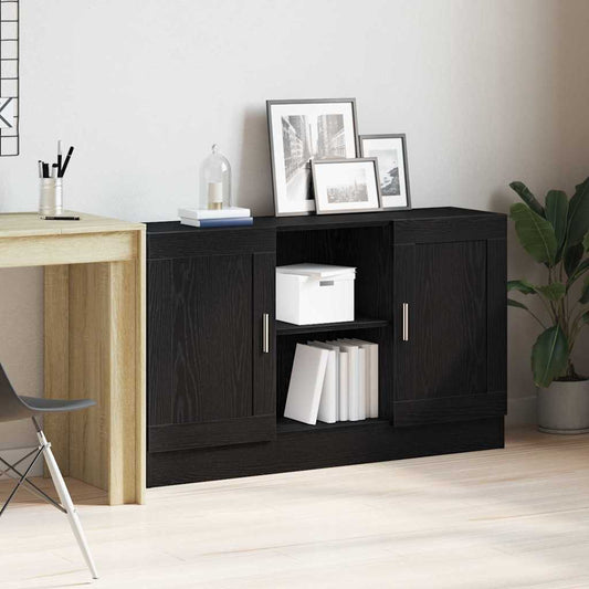 Skjenk i svart eik 120x30,5x70 cm laget av konstruert tre