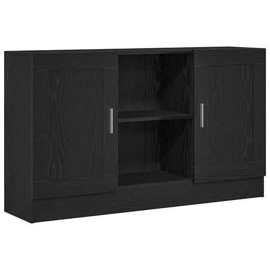 Skjenk i svart eik 120x30,5x70 cm laget av konstruert tre