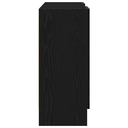 Skjenk i svart eik 120x30,5x70 cm laget av konstruert tre