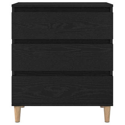 Sidedekor med skuff Svart Eik 60 x 35 x 70 cm Konstruert tre