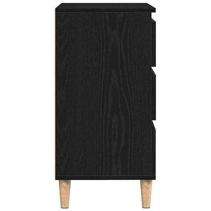 Sidedekor med skuff Svart Eik 60 x 35 x 70 cm Konstruert tre